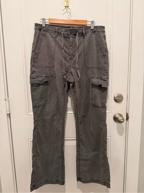 American Eagle Outfitters Gray Boot Cut Pants with Drawstring Waist